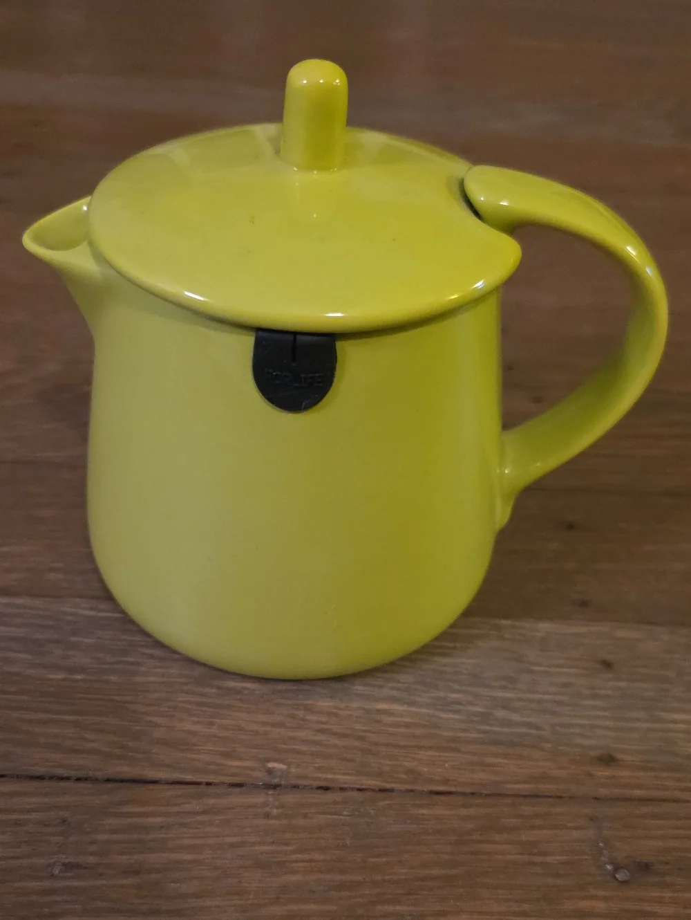 FORLIFE Ceramic Teabag Teapot with Lid and Handle in Bright Lime Green 12oz